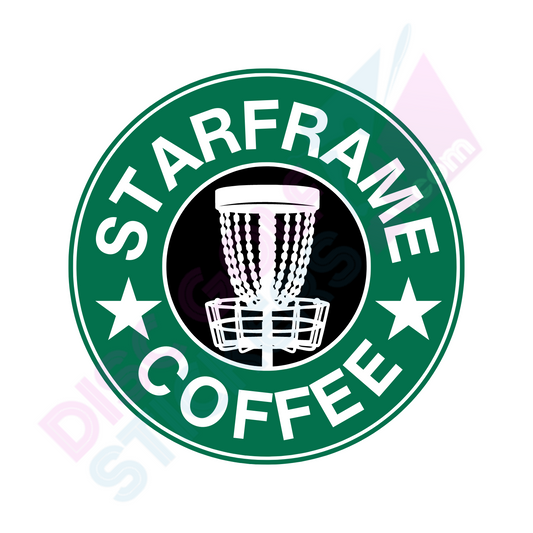 Starframe Coffee Disc Golf Sticker